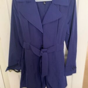 Women's Blue Belted Jacket